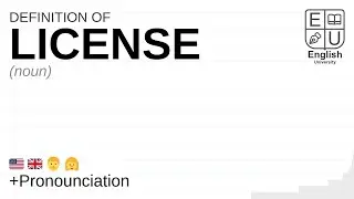 LICENSE meaning, definition & pronunciation | What is LICENSE? | How to say LICENSE
