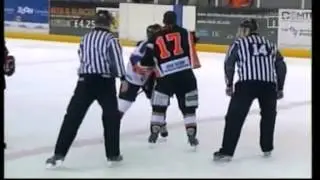 Jason Hewitt vs Luke Stauffacher EIHL fight 25-11-07