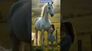 | EtherealWhiteFriesian in Emerald Part1| #adorablevideo#horse #nature #cutestmoment #horsegirl#cute