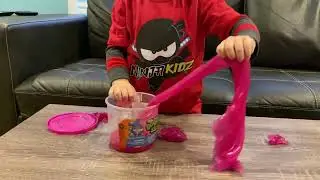 Playing with Store bought slime. Things to do inside with Kids. This is us