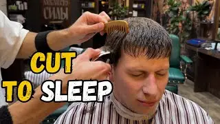 ASMR No Talking Haircut & Massage | Scissors, Fire & Sleep