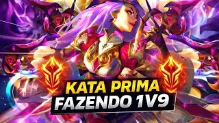 Katarina &eacute; um ABSURDO contra time papel - QUADRAKILL - LOL WILD RIFT