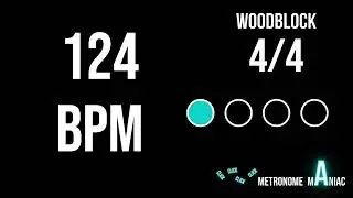 Metronome 124 BPM 4/4 - Woodblock