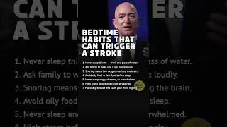⚠️ Bedtime Habits That Can Trigger a Stroke #healthtips #wellbeing