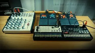 SYNTH HOP JAM with KORG VOLCA BEATS   KEYS and ZOOM G1on   B1on LOOPER and FX