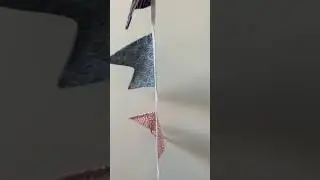 Handmade Tropical Leaf Print Fabric Bunting.  
