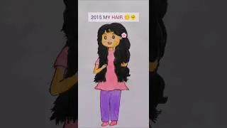 This Every Girl's Hair Problems 😔😑#youtubeshort #shorts #funny #memes#drawing #hair#girl#animation