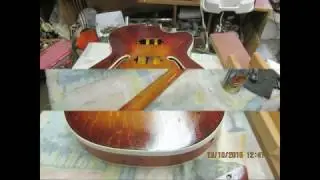 Lignatone Jazz Guitar Repair   1960' Cremona Lignatone git&aacute;r feluj&iacute;t&aacute;sa.