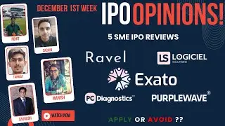 Exato Tech, Ravelcare, Invicta & other Dec 1st week SME IPOs - Apply/Avoid? Primary Market Chatter