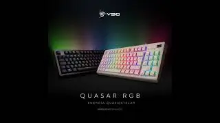 Teclado gamer VSG Quasar QWERTY OUTEMU Blue - Clicky espa&ntilde;ol latinoam&eacute;rica color negro con luz RGB