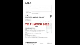 Yr 11 Mock 2025 Combined Science Biology FT