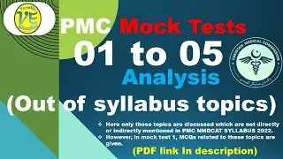 PMC All 2022 Mock Tests Analysis - NMDCAT 2022 #pmc#nmdcat2022#nmdcat#nums#biology#nums_test_2022