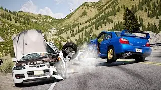BeamNG Drive - Overtaking Car Crashes #27