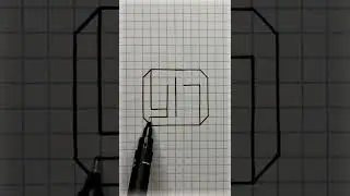 3D иллюзия | Рисунок по клеточкам