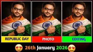 Republic Day Photo Editing 2026 🇮🇳 | 26 January Special Tricolor Thumbnail Editing