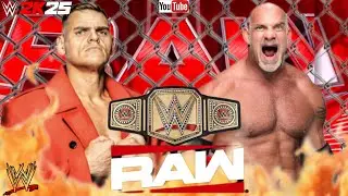Goldberg🔥Rivenze Gunther Title Match wwe Raw Hell in a call 💥
