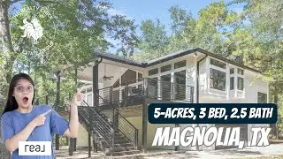 Escape to 5 Private Acres in Indigo Lake Estates | Luxury Home Tour, Magnolia, TX