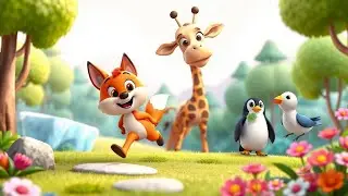 &ldquo;Fun Animal Adventure Rhyme | Fox, Penguin, Giraffe & More | Kids Learning Song&rdquo;