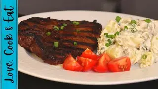 Grillad fläskkarré med krämig potatissallad