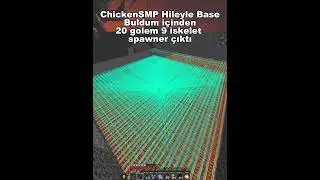 ChickenSMP 20 Golem Baseli Spawner Raid #chickennetwork  #minecraft #chickennw #cpvp #chickensmp #mc