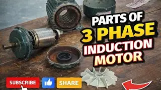 Parts of 3 phase induction motor #electricalindia #polytechnic #electricalengineering 
