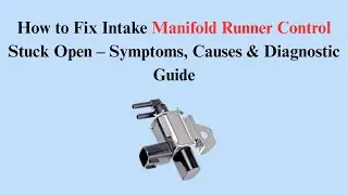 How to Fix Intake Manifold Runner Control Stuck Open &ndash; Symptoms, Causes & Diagnostic Guide