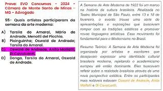 55- 🦉CONHECIMENTOS GERAIS - Prova: EVO Concursos - 2024 - C&acirc;mara de Monte Santo de Minas - MG -