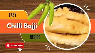 Spicy Mirch Bajji / Mulaku Bajji Recipe | Milagai Bajji | English Captions | Easy Evening Snack