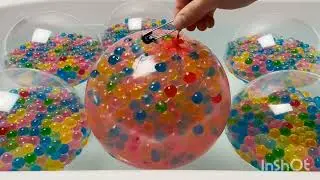 Satisfying ASMR   Water Balloon Orbeez Popping 💧battub