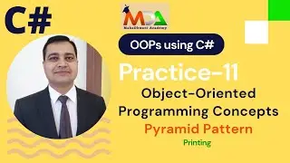 Practice-11 | Visual C# | Pyramid Pattern Print | Loop | Nested for Loop | #MahaDhwaniAcademy
