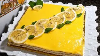 لعشاق الحامض🍋🍋طورطة باردة بلا فران وبلا كريمة سائلة كتجي كريمية😋كذوب فالفم