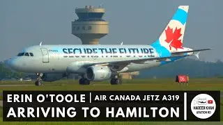 Conservative Erin O'Toole Arriving Onboard An Air Canada Jetz A319-114 | C-GBHN | Hamilton Airport