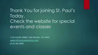 St. Paul's Episcopal Church, San Rafael, CA 2/1/2026 4th Sunday of Epiphany