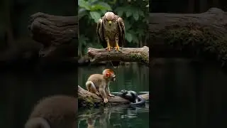 Eagle&rsquo;s Eyes Locked On Baby Monkey&rsquo;s Deadly Drift! #wildlifeentertainment  #wildliferescue