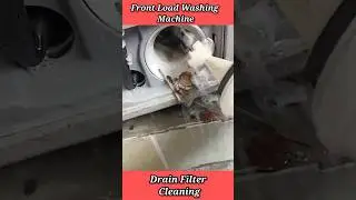 Front Load Washing Machine Drain Filter Cleaning || फ्रंट  वॉशिंग मशीन ड्रेन फ़िल्टर #shorts #short