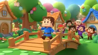 Roblox Little Noob Broke the Wooden Bridge | Fun Kids Stories and Game Songs