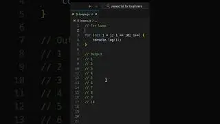 For Loop in Javascript #loop #js #condition #increment #developers #devi #coding #javascript #clean