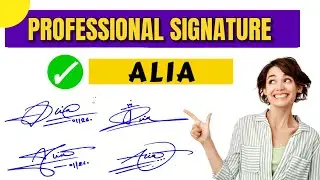 SIGN Your Alia Signature like A Boss! 🔥 Best Ever Alia Signature Design In 1 Minute