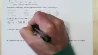Computer Output for Least-Squares Regression & Interpreting Slope & Correlation