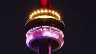 Walking Through Downtown Toronto at Night | CN Tower City Lights