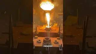 Cast steel pouring #blacksmith #metal #artist #handmade #iron #shorts