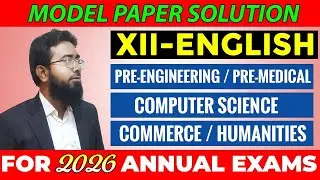 XII-English Model Paper 2026 (Solved)