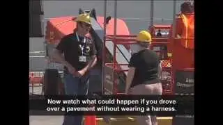 AWPT.org - CONEXPO 2008, Las Vegas: Only dummies don't wear harnesses on booms (IPAF.org)