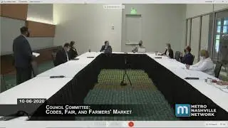 10/06/20 Council Committees: Codes Fair & Farmers Market