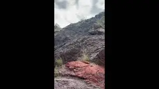 Large Exposed Surface Deposits of Lithium after Recent Monsoon Washouts.