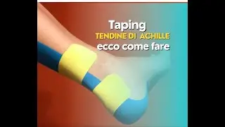 Applicazione di taping per il tendine di Achille