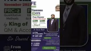 🤯🆓 Attention PRC Free revision  classes accounting, QM CFE collage#icap  #charteredaccountant