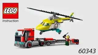 LEGO Instruction - City - 60343 - Rescue Helicopter Transport
