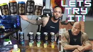 Lets try and rate ALL of THE ROCK ZOA energy drinks #therock