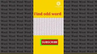 #find odd word in 7 sec